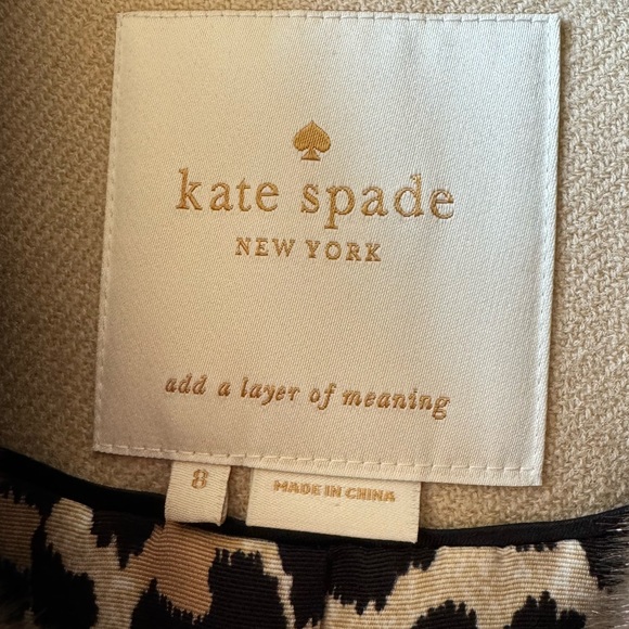 Kate Spade Wool Camel Coat with Large Faux Fur Collar - Picture 4 of 16